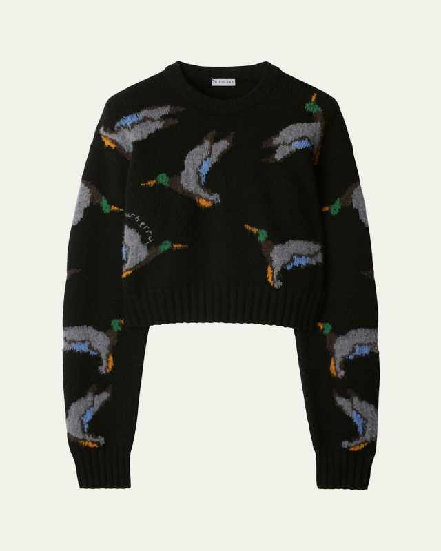 Intarsia Duck Wool Sweater